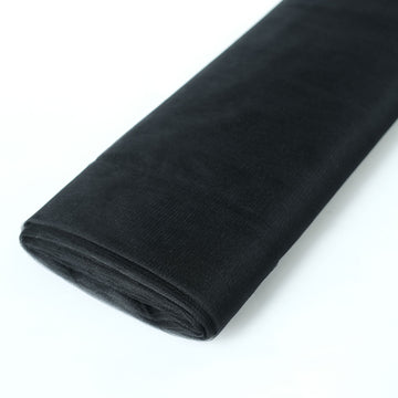54"x40 Yards Black Tulle Fabric Bolt, DIY Crafts Sheer Fabric Roll