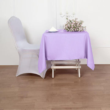 54"x54" Lavender Lilac Square Seamless Polyester Tablecloth