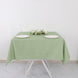 54Inch Sage Green Square Polyester Tablecloth, Washable Table Linen
