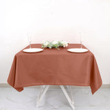 Terracotta (Rust) Polyester Square Tablecloth 54"x54"