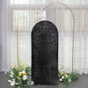 5ft Shimmer Tinsel Spandex Chiara Backdrop Stand Cover For Fitted Round Top Wedding Arch