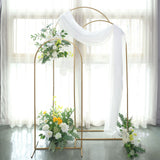 5ft Gold Metal Wedding Arch Chiara Backdrop Stand Floral Display Frame With Round Top