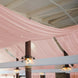 5ftx32ft Premium Dusty Rose Chiffon Curtain Panel, Backdrop Ceiling Drapery With Rod Pocket