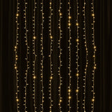 5ftx8ft Warm White 192 LED Icicle Curtain Fairy String Lights with 8 Modes