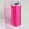 6" x 10 Yards Fuchsia Sheer Organza Fabric Bolt - Clearance SALE | TableclothsFactory