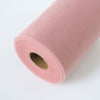 6Inchx100 Yards Dusty Rose Tulle Fabric Bolt, Sheer Fabric Spool Roll For Crafts