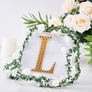 6" Gold Decorative Rhinestone Alphabet Letter Stickers - Add Sparkle to Your Crafts and Décor