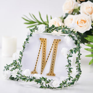 Add a Touch of Elegance with 6" Gold Decorative Rhinestone Alphabet Letter Stickers