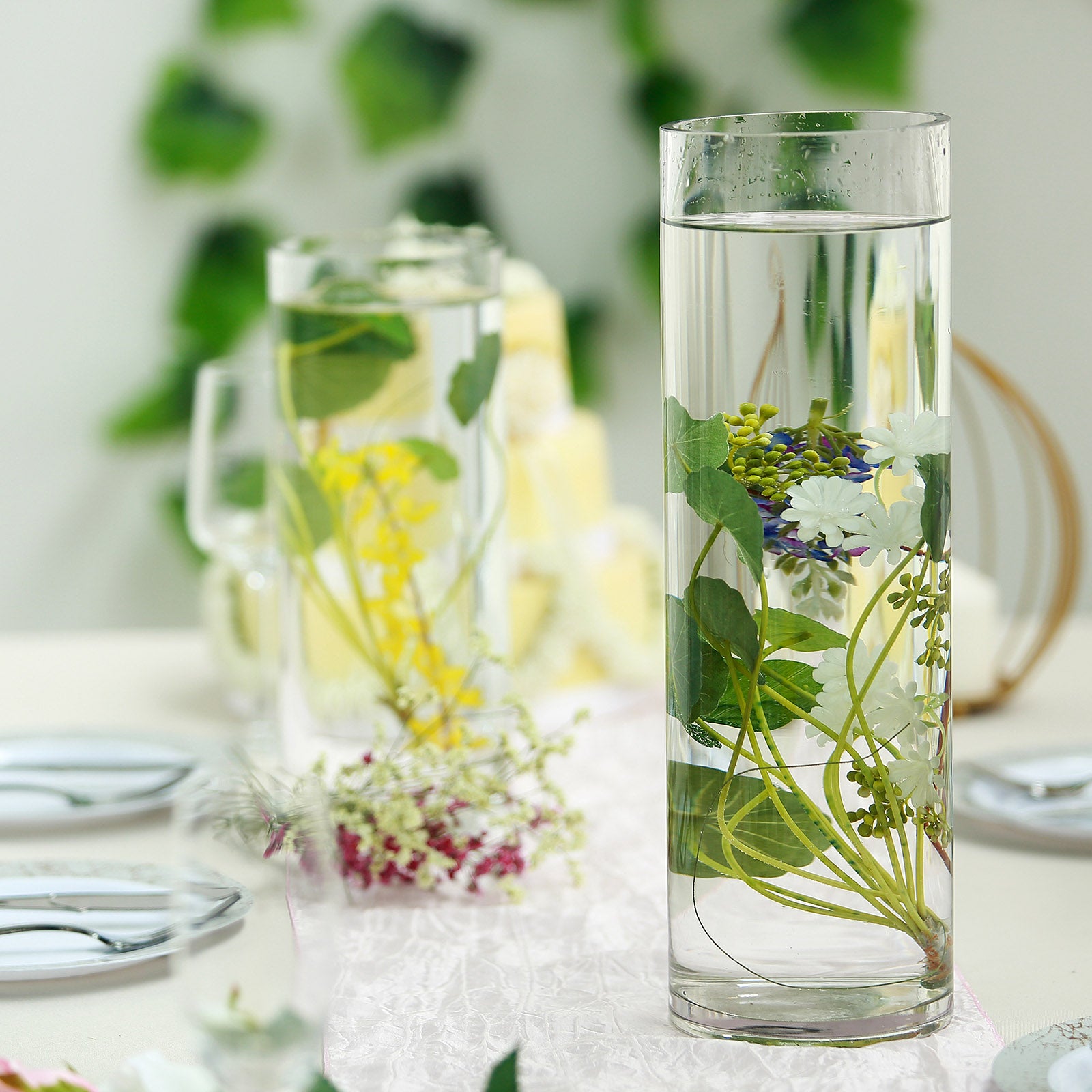 Army Kvalifikation bang 6 Pack | 16" Heavy Duty Cylinder Glass Florist Vases -  TableclothsFactory.com