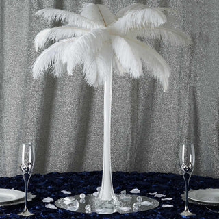 Elegant and Versatile 24" White Eiffel Tower Glass Flower Vase