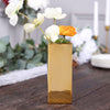 6inch Shiny Gold Plated Ceramic Letter "I" Sculpture Bud Vase, Flower Planter Pot Table Centerpiece