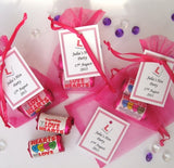 10 Pack | 3inch Fuchsia Organza Drawstring Wedding Party Favor Gift Bags