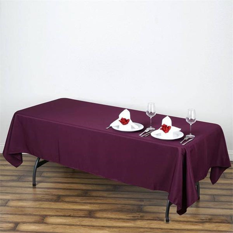 60x102inch Polyester Tablecloth - Eggplant