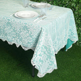 Premium Lace Ivory Seamless Rectangular Oblong Tablecloth