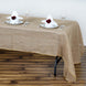 60"x126" Natural Rectangle Burlap Rustic Tablecloth | Jute Linen Table Decor
