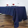 60x126Inch Navy Blue Seamless Polyester Rectangular Tablecloth