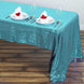 60"x126" Turquoise Premium Sequin Rectangle Tablecloth