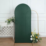 6ft Matte Hunter Emerald Green Spandex Fitted Chiara Backdrop Stand Cover For Round Top Wedding Arch