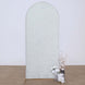6ft Silver Shimmer Tinsel Spandex Chiara Backdrop Stand Cover For Fitted Round Top Wedding Arch
