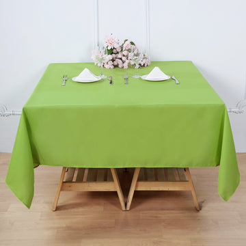 70"x70" Apple Green Square Seamless Polyester Tablecloth