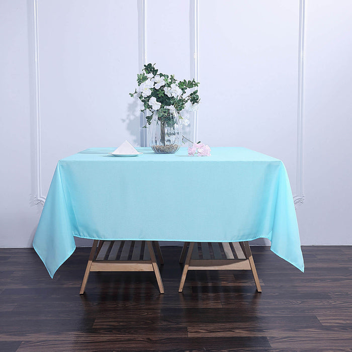 70inch Blue Square Polyester Tablecloth