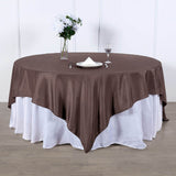70inch Chocolate Square Polyester Table Overlay