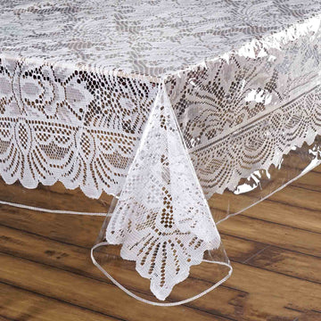 70"x70" Clear 10 Mil Thick Eco-friendly Vinyl Waterproof Tablecloth PVC Square Disposable Tablecloth