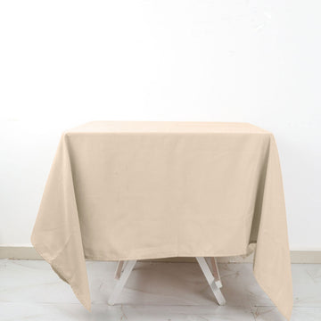 70"x70" Nude Seamless Polyester Square Tablecloth