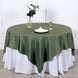 70inch Olive Green Square Polyester Table Overlay