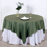 Add Elegance to Your Event with the Olive Green Square Seamless Polyester Table Overlay