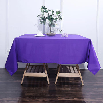 70"x70" Purple Square Seamless Polyester Tablecloth