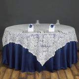 Elegant Ivory Victorian Lace Table Overlay for Stunning Wedding Table Decor