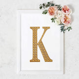 8inch Gold Decorative Rhinestone Alphabet Letter Stickers DIY Crafts - K
