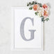 8 Inch Silver Decorative Rhinestone Alphabet Letter Stickers DIY Crafts - G