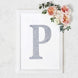 8 Inch Silver Decorative Rhinestone Alphabet Letter Stickers DIY Crafts - P
