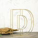8" Tall | Gold Wedding Centerpiece | Freestanding 3D Decorative Wire Letter | D