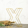 8" Tall | Gold Wedding Centerpiece | Freestanding 3D Decorative Wire Letter | X