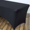 8 Ft Rectangular Spandex Table Cover - Black