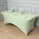 8ft Sage Green Spandex Stretch Fitted Rectangular Tablecloth