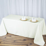 Elevate Your Event with the Ivory Premium Polyester Tablecloth