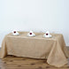 90"x132" Natural Rectangle Burlap Rustic Tablecloth | Jute Linen Table Decor