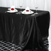 90x156 Black Satin Rectangular Tablecloth