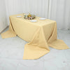 90x156inch Champagne 200 GSM Seamless Premium Polyester Rectangular Tablecloth