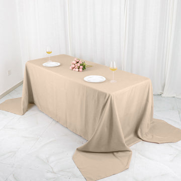 90"x156" Nude Seamless Polyester Rectangular Tablecloth