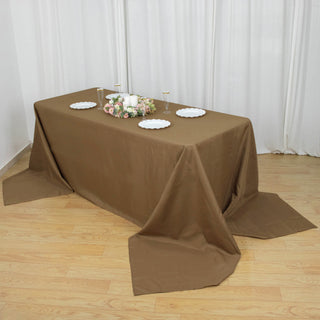 Create a Stylish and Memorable Event with the Taupe Polyester Tablecloth