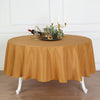 90Inch Gold Polyester Round Tablecloth
