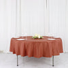 90Inch Terracotta Polyester Round Tablecloth