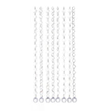 8 Pack | Clear Acrylic Crystal Garland Strand, Octagonal Beaded Chains | 13inch