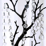 3ft | Clear Acrylic Crystal Diamond Teardrop Beads, Garland Chain Roll