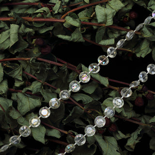 30ft Iridescent Acrylic Crystal Diamond Garland Chain Bead Roll | 10mm